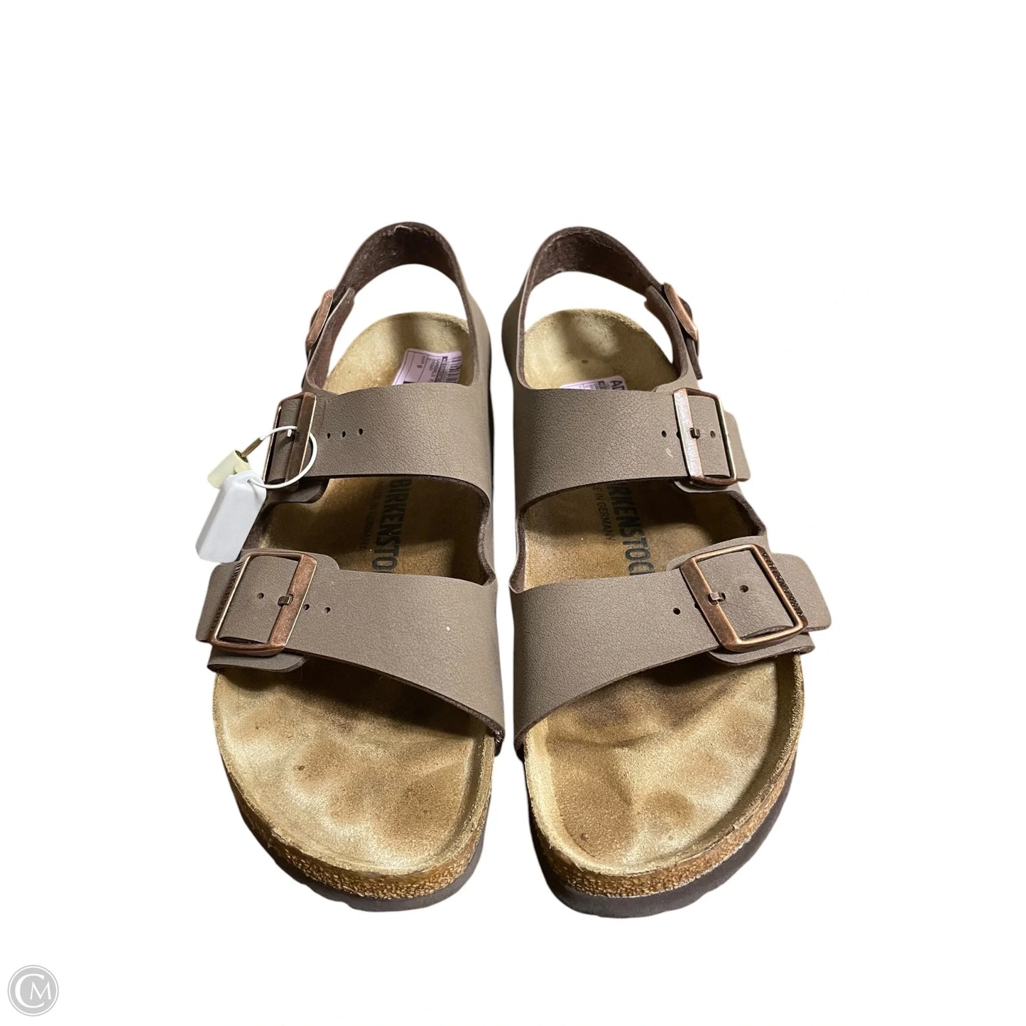 Sandals Flats By Birkenstock In Brown, Size: 9