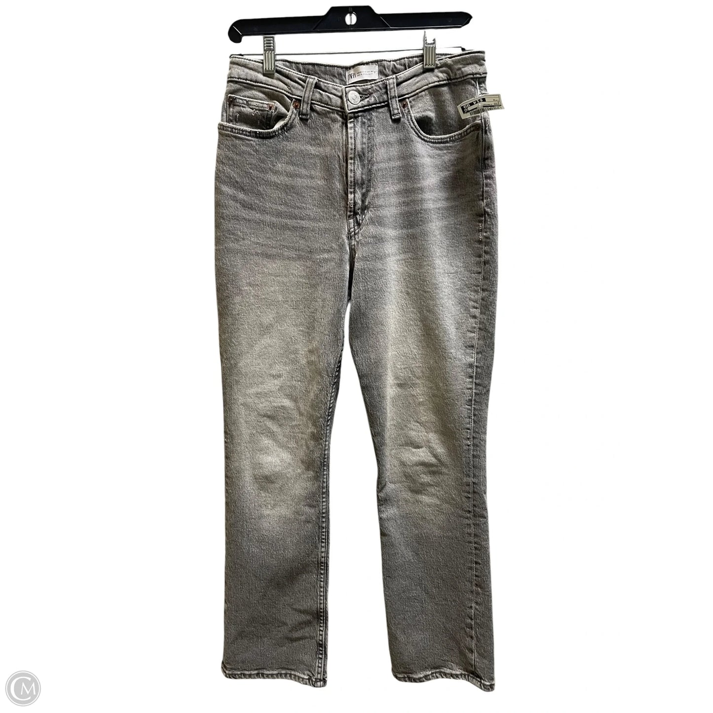 Jeans Straight By Zara In Black, Size: 8