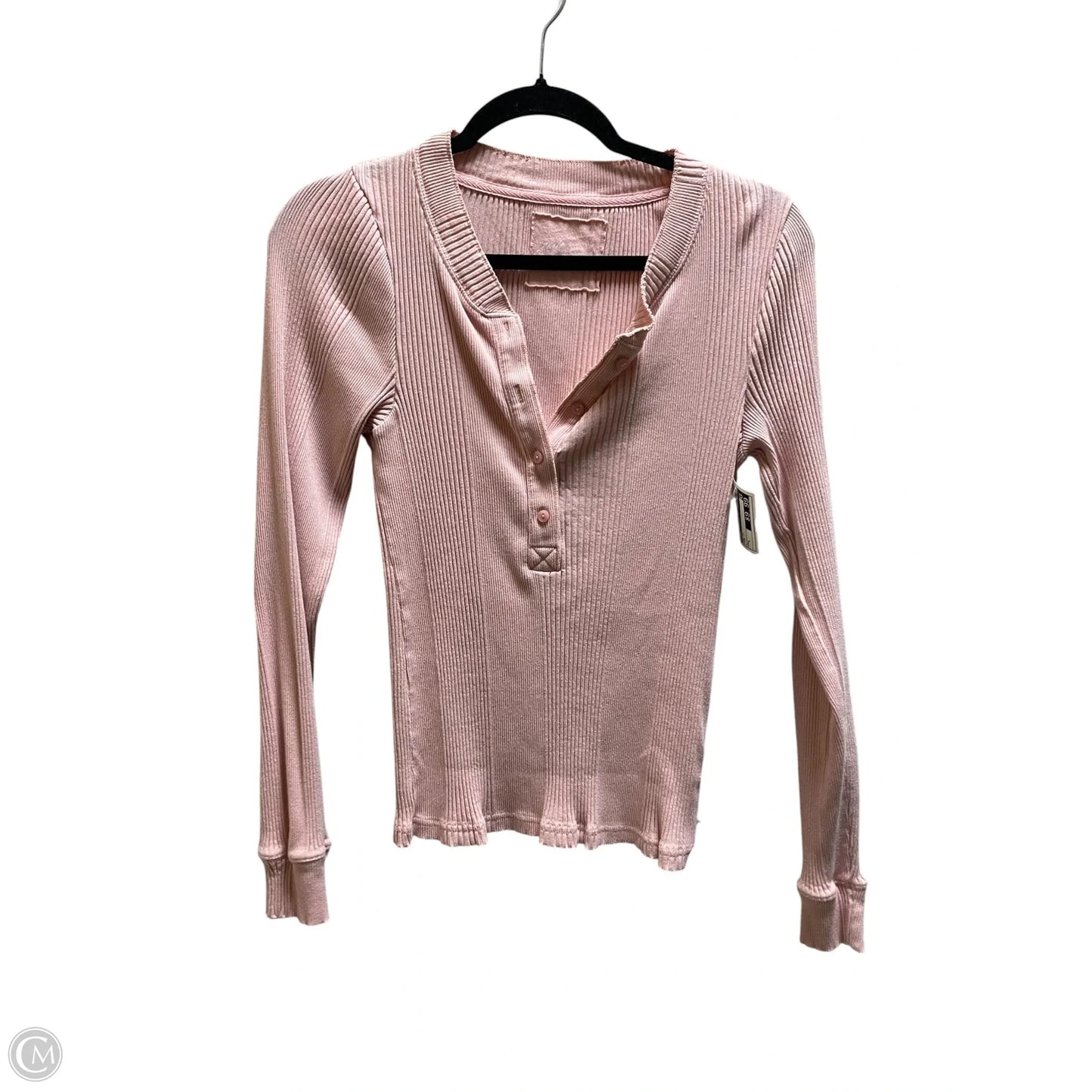 Top Long Sleeve By Aerie In Pink, Size: L