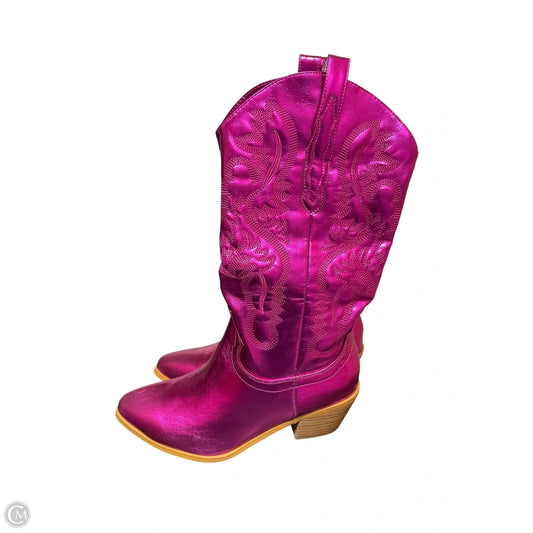 Boots Western By Clothes Mentor In Pink, Size: 9