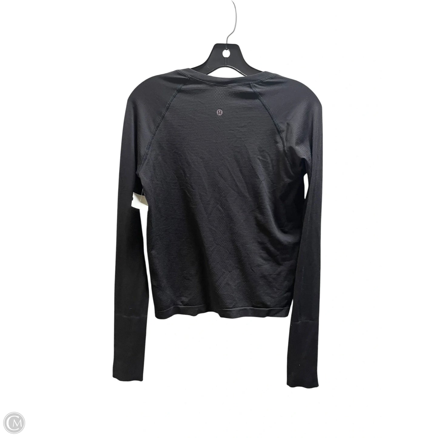 Athletic Top Long Sleeve Collar By Lululemon In Black, Size: 10