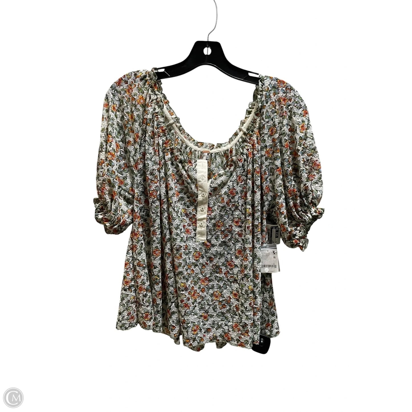 Top Short Sleeve By Free People In Green, Size: S