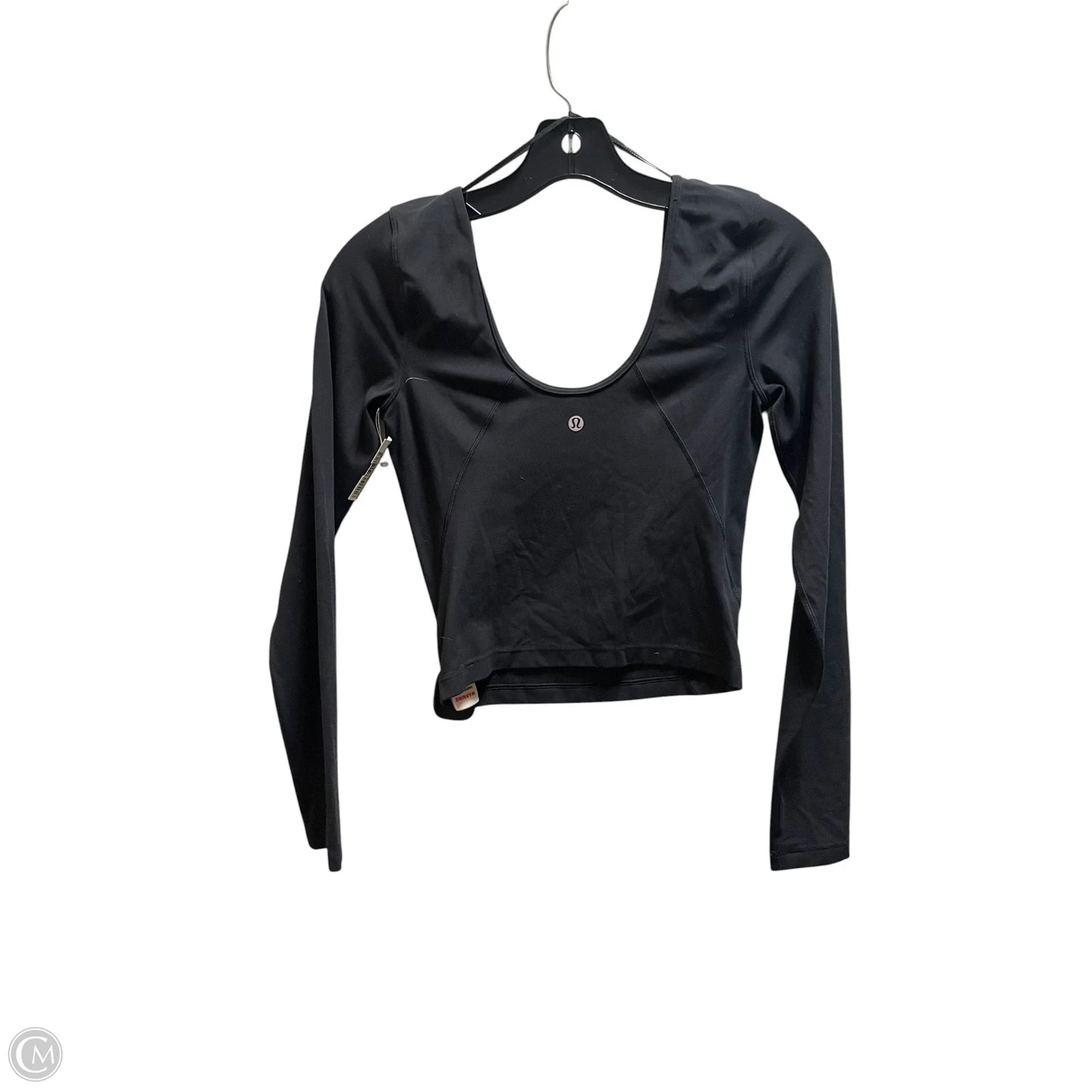 Athletic Top Long Sleeve Crewneck By Lululemon In Black, Size: 4