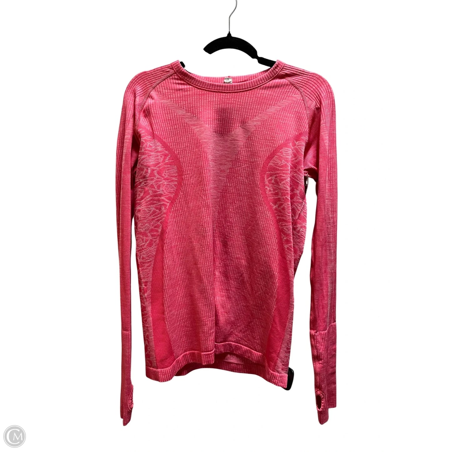 Athletic Top Long Sleeve Collar By Lululemon In Pink, Size: 10