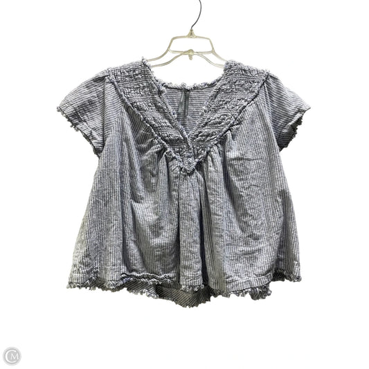 Top Short Sleeve By Anthropologie In Blue, Size: Xl