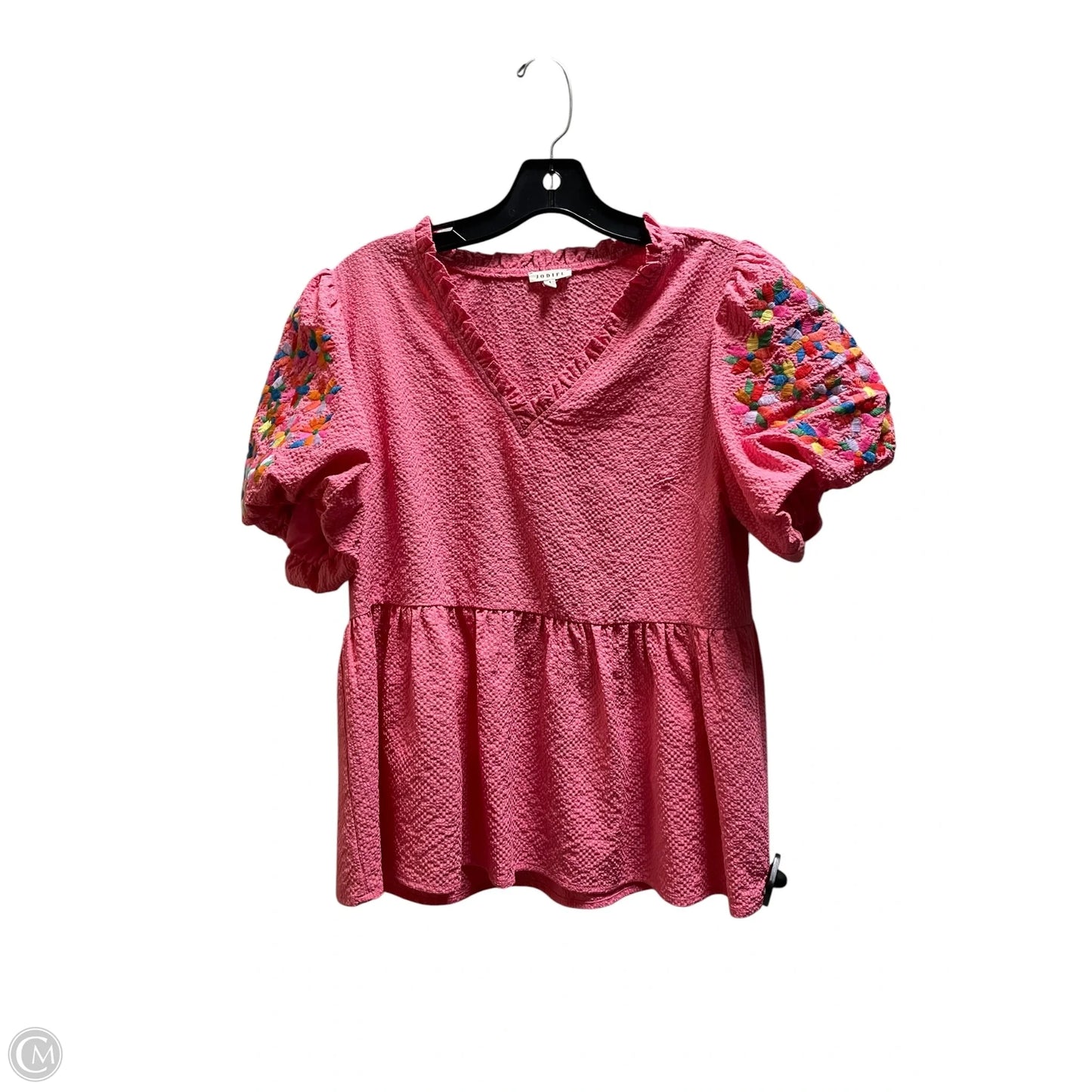 Top Short Sleeve By Jodifl In Pink, Size: S
