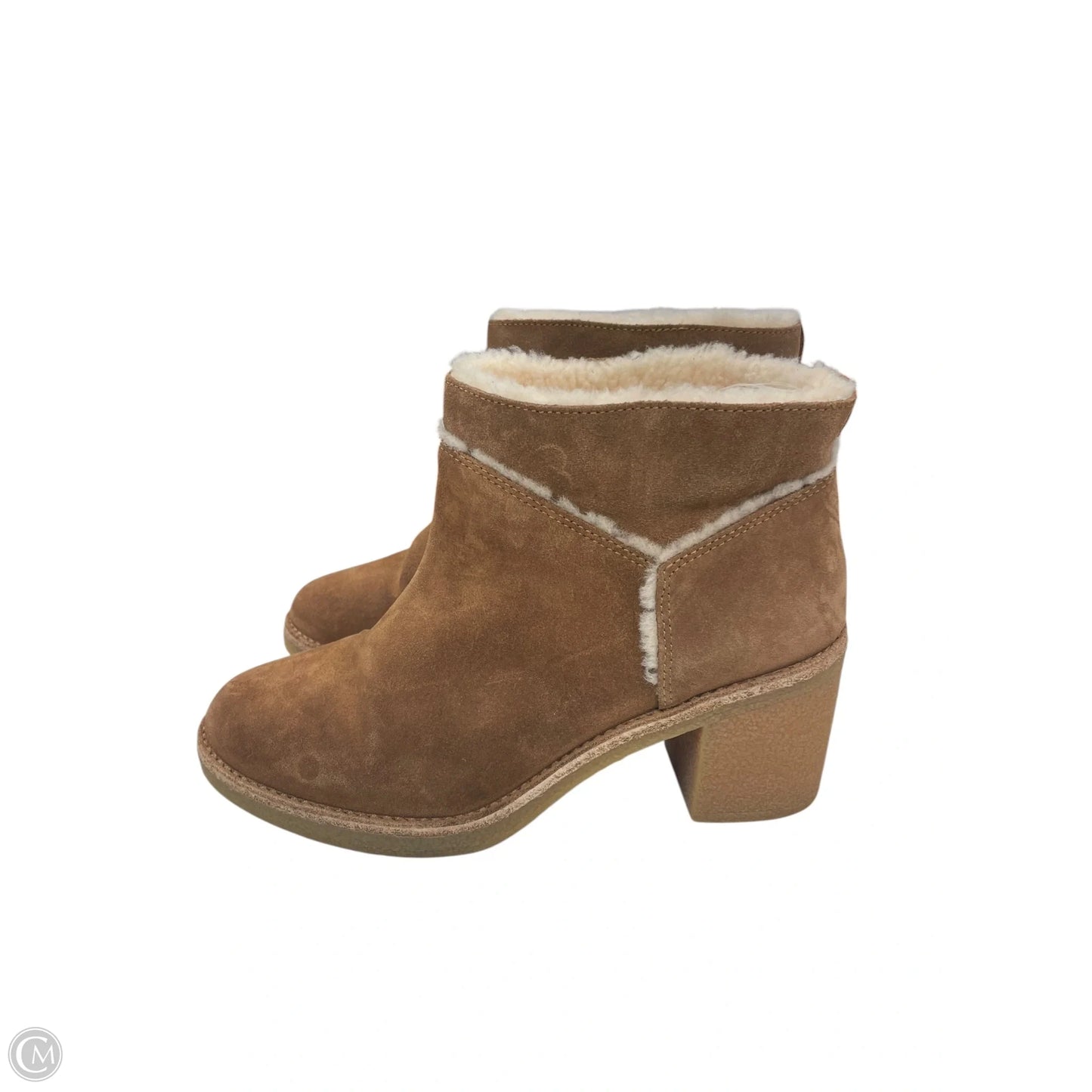 Boots Designer By Ugg In Brown, Size: 8