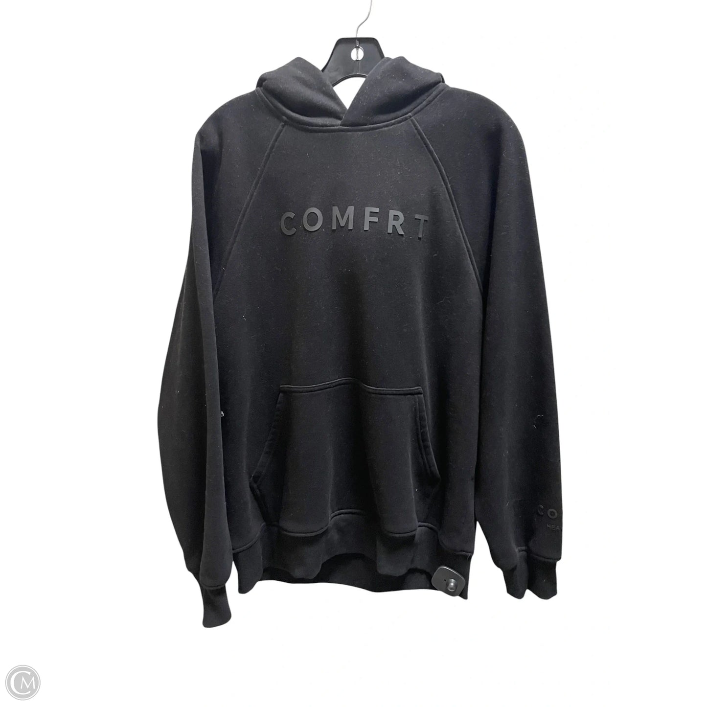 Sweatshirt Hoodie By Comfrt In Black, Size: M