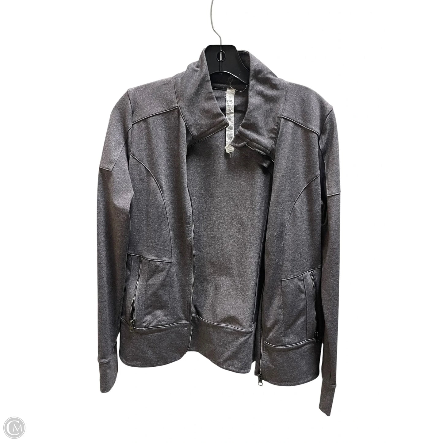 Athletic Jacket By Alo In Grey, Size: S