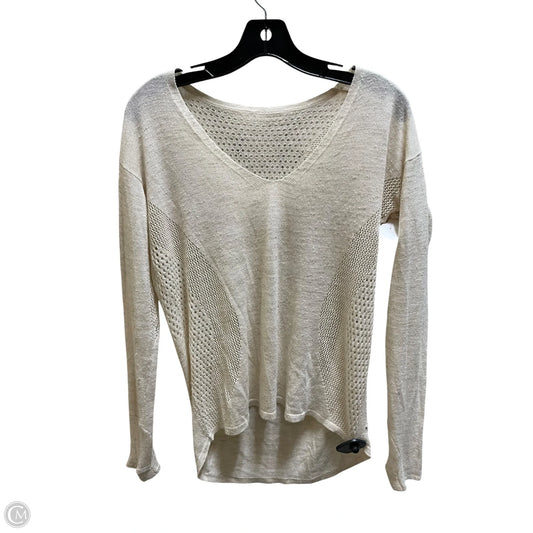 Top Long Sleeve By Lululemon In Cream, Size: S