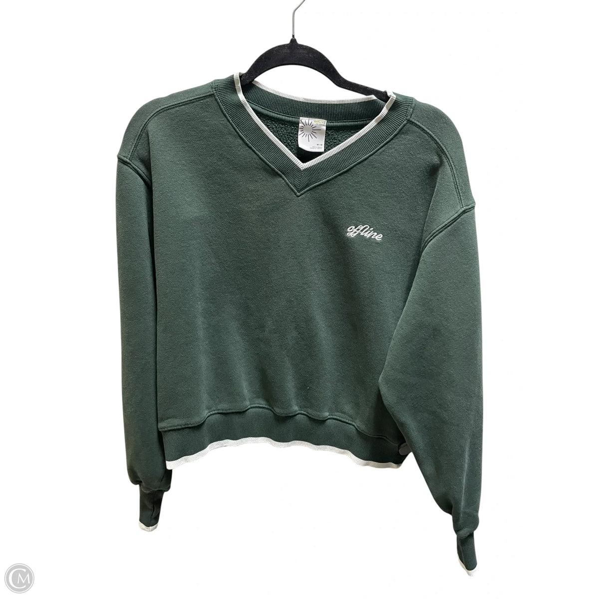 Sweatshirt Collar By Offline In Green, Size: M