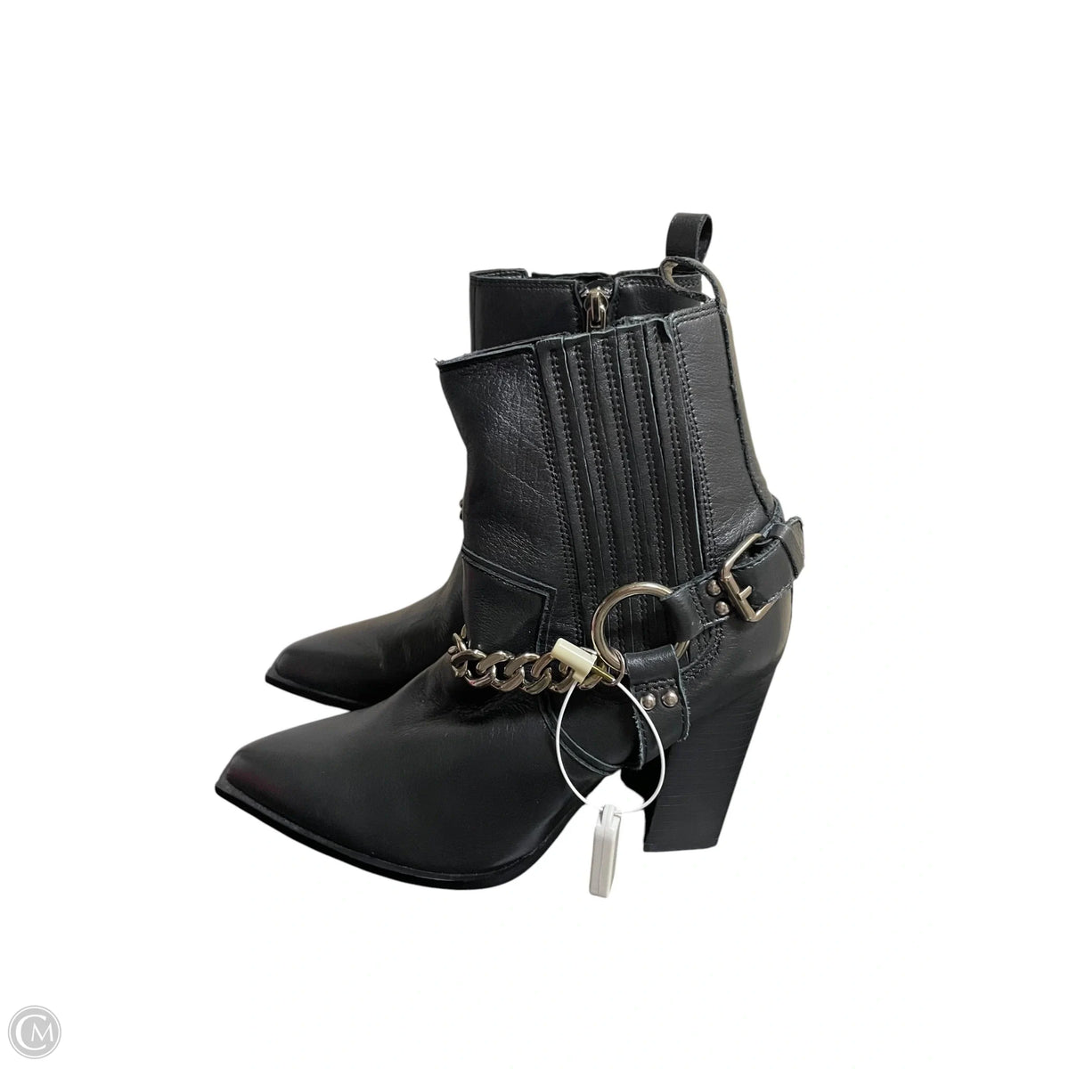 Boots Ankle Heels By Steve Madden In Black, Size: 6