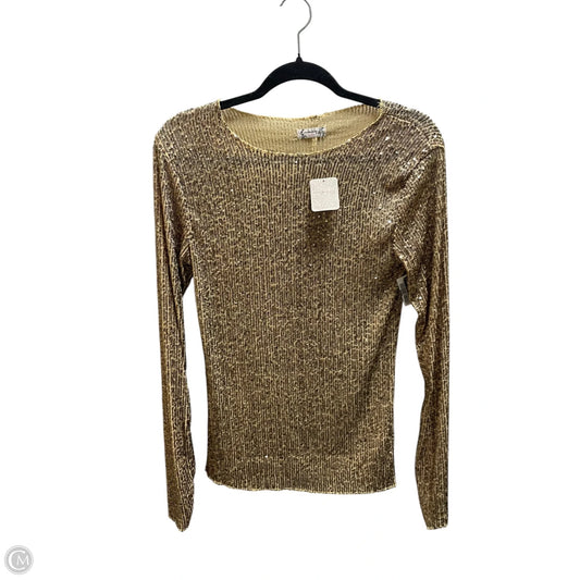 Top Long Sleeve By Free People In Gold, Size: S
