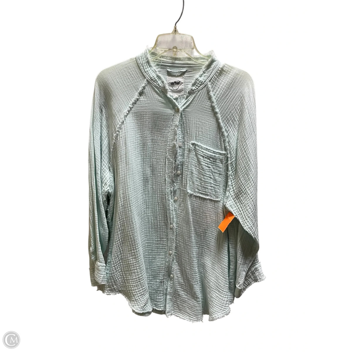 Top Long Sleeve By Aerie In Blue, Size: S