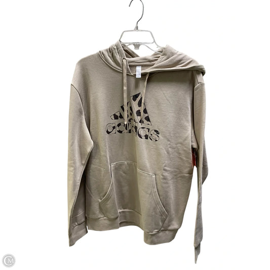 Sweatshirt Hoodie By Adidas In Tan, Size: Xl
