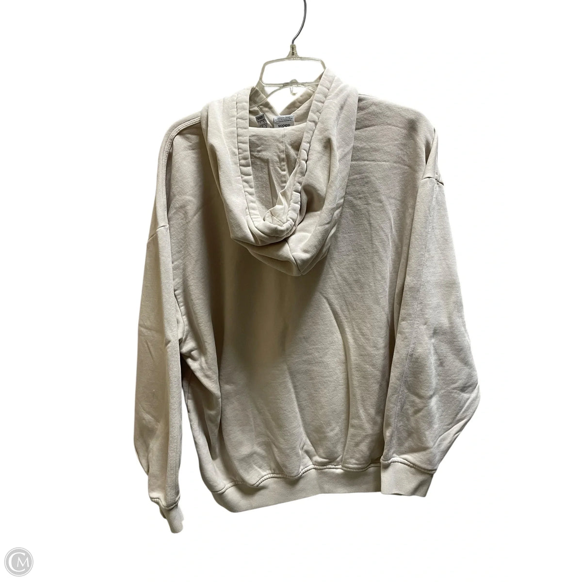 Sweatshirt Hoodie By Adidas In Tan, Size: M