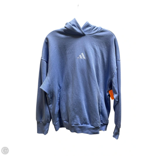 Sweatshirt Hoodie By Adidas In Blue, Size: L