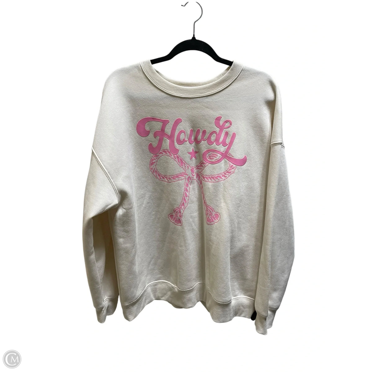 Sweatshirt Crewneck By Wound Up In Tan, Size: 1x