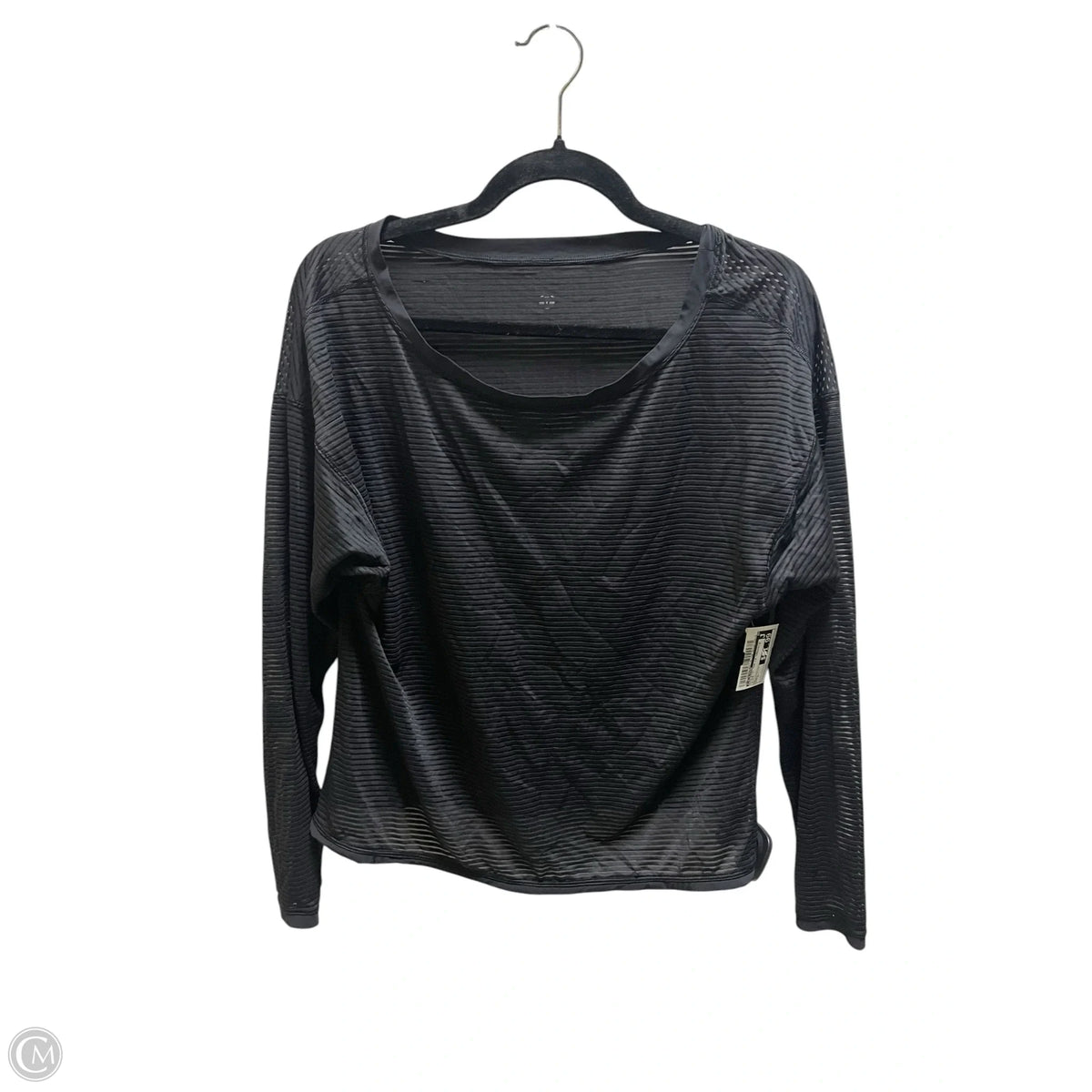 Athletic Top Long Sleeve Crewneck By Lululemon In Black, Size: L