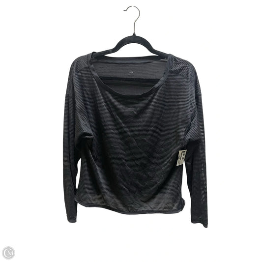 Athletic Top Long Sleeve Crewneck By Lululemon In Black, Size: L