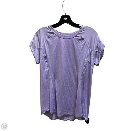 Athletic Top Short Sleeve By Lululemon In Purple, Size: L