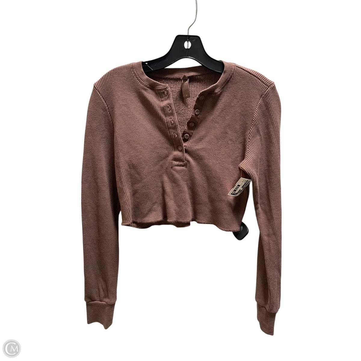 Top Long Sleeve By Skims In Brown, Size: M