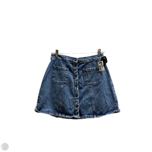 Skirt Mini & Short By Bdg In Blue Denim, Size: M