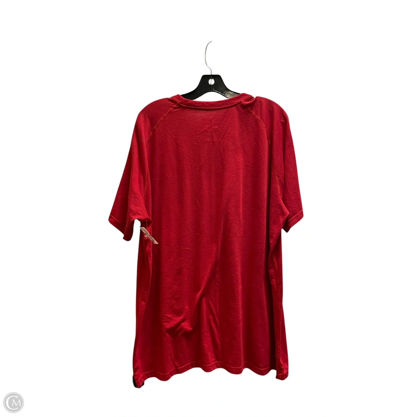 Athletic Top Short Sleeve By Ultimate In Red, Size: 2x