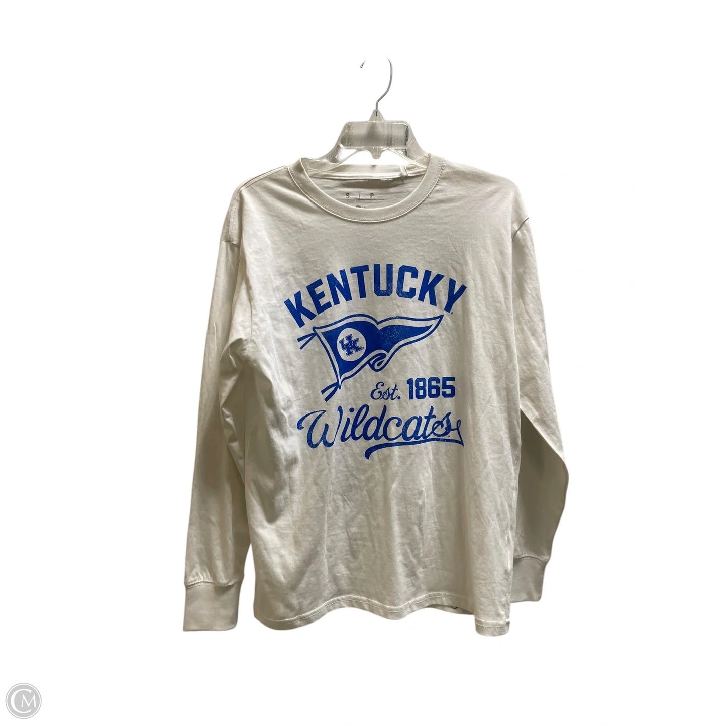 Top Long Sleeve By Clothes Mentor In White, Size: S