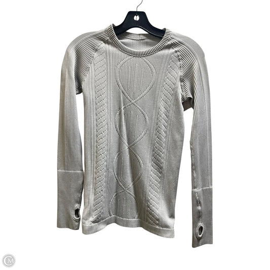 Athletic Top Long Sleeve Crewneck By Lululemon In Grey, Size: 2