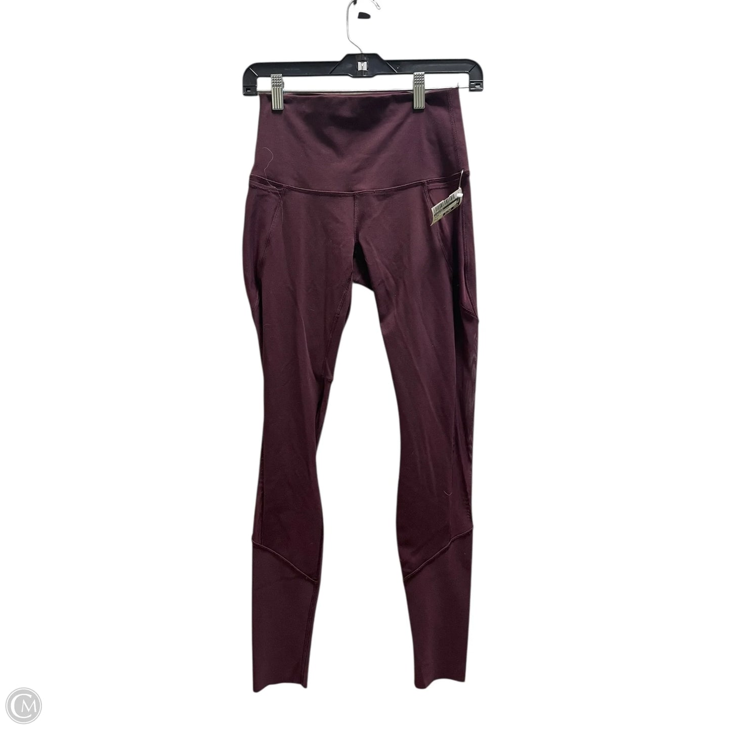 Athletic Leggings By Lululemon In Maroon, Size: 6