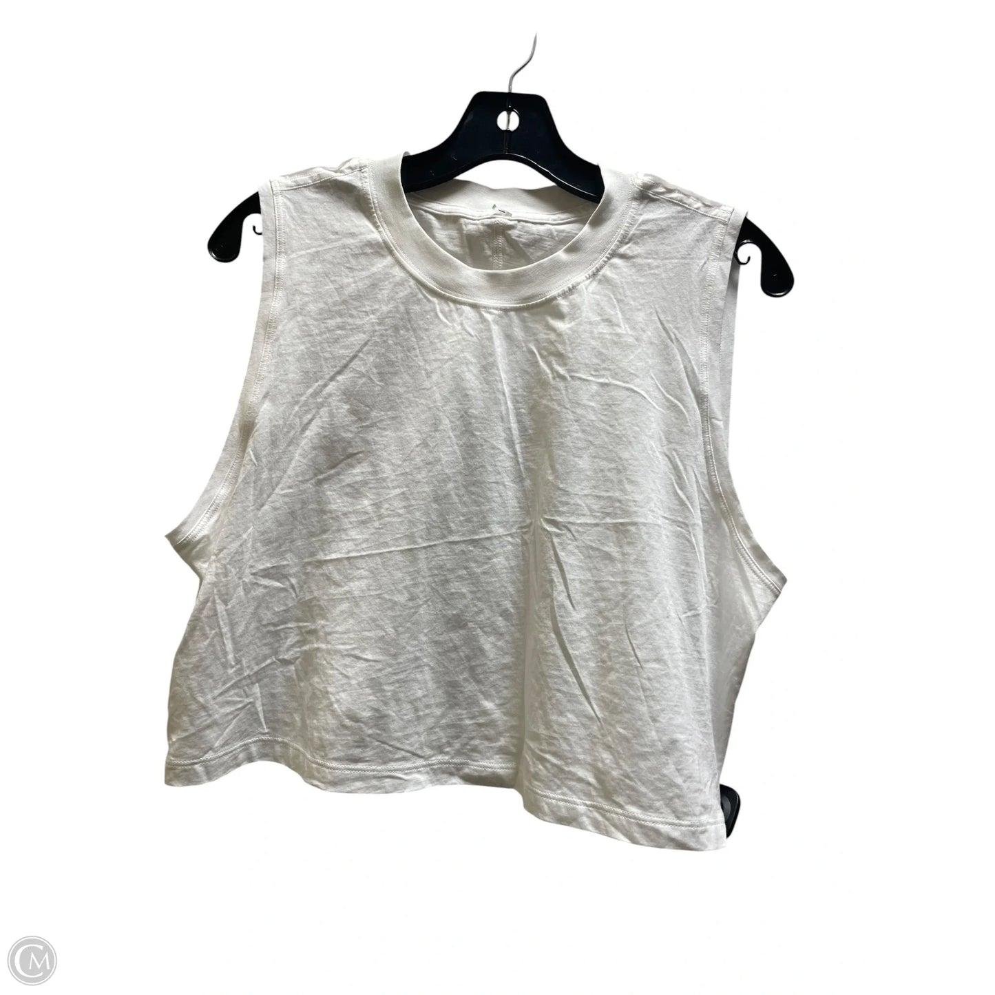 Athletic Top Short Sleeve By Lululemon In White, Size: 6