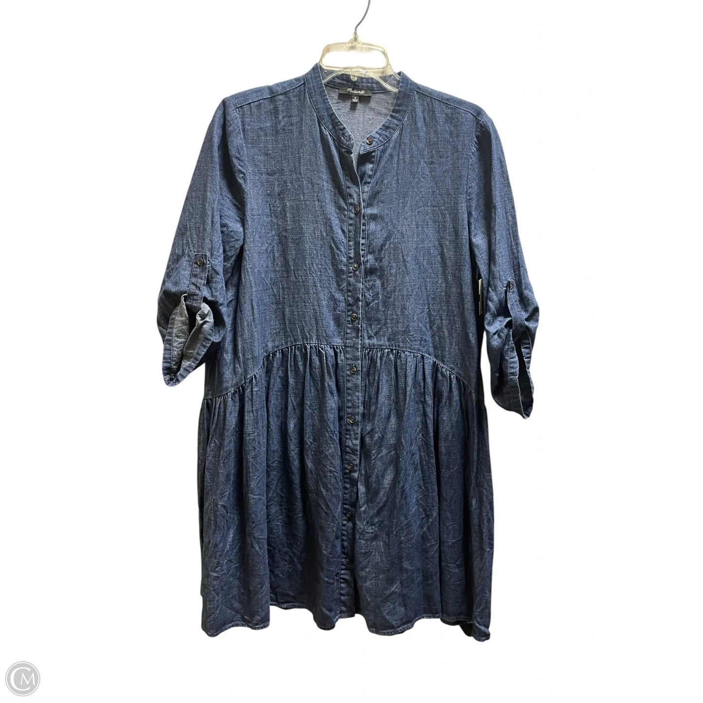 Dress Casual Midi By Madewell In Blue, Size: M