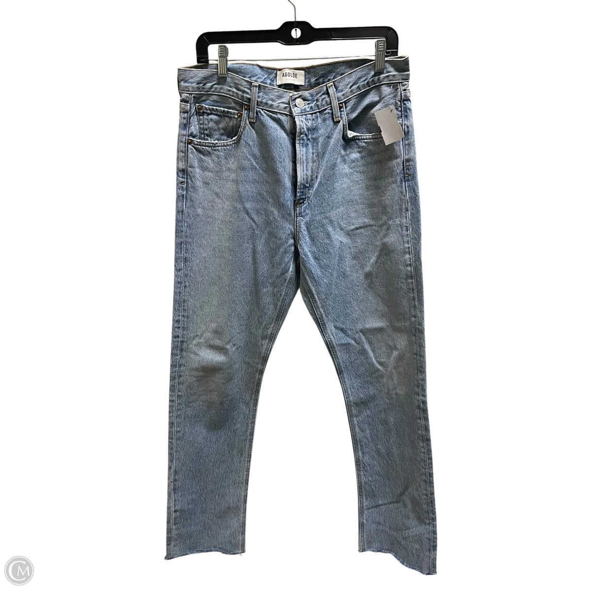 Jeans Straight By Agolde In Blue Denim, Size: 8