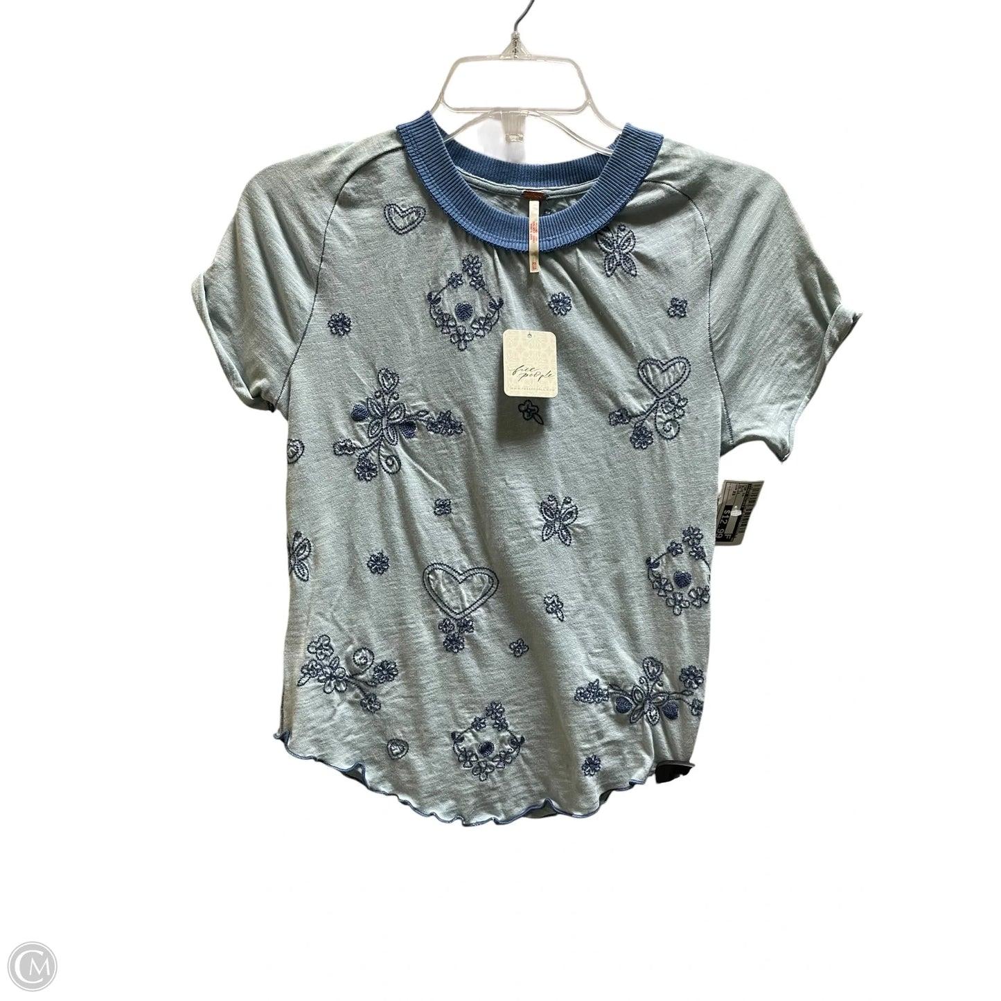 Top Short Sleeve By Free People In Blue, Size: Xs