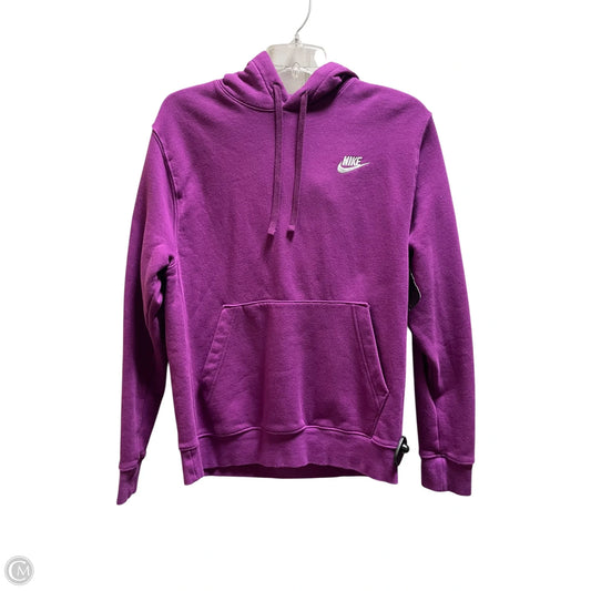 Sweatshirt Hoodie By Nike In Purple, Size: S