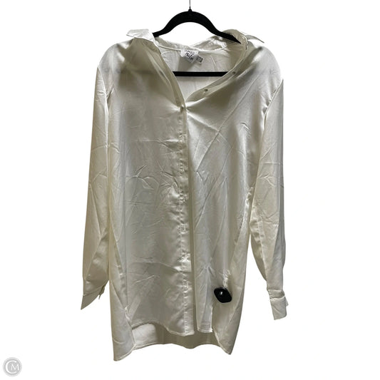 Top Long Sleeve By Princess Polly In White, Size: 6
