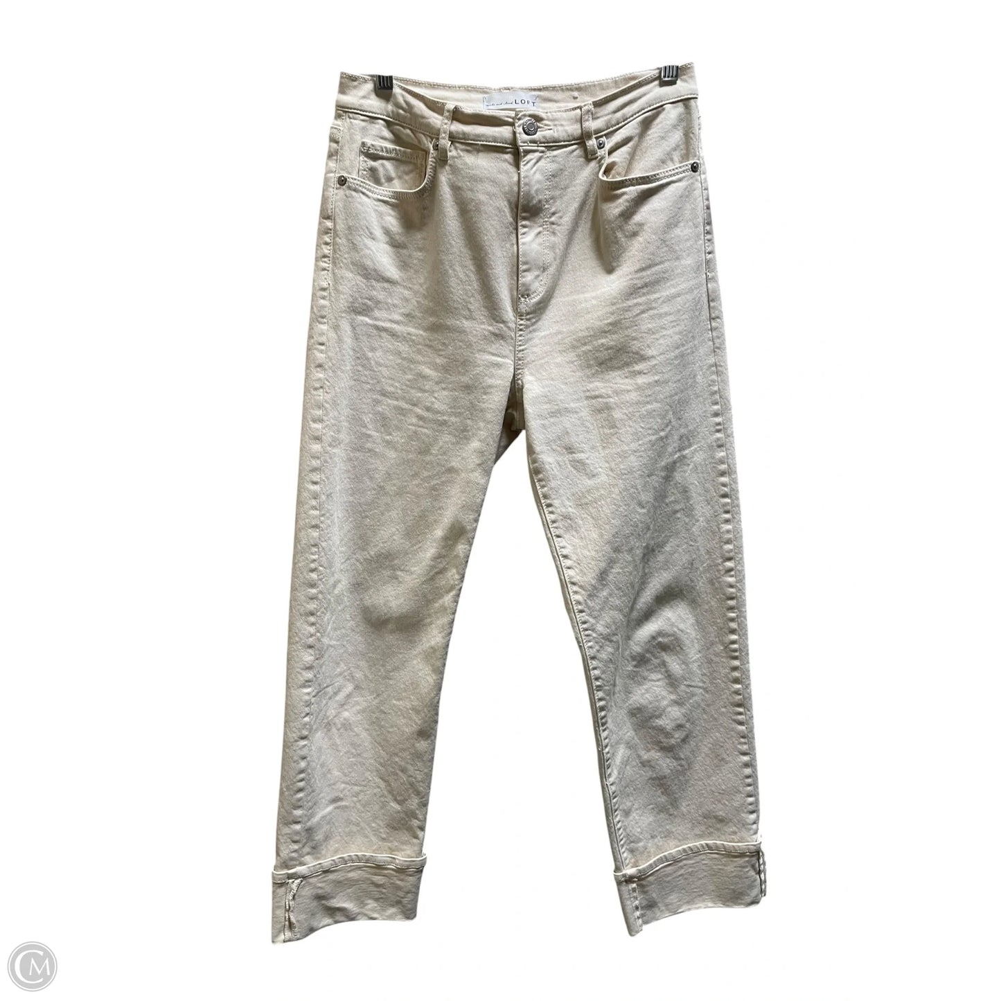 Jeans Straight By Loft In Cream, Size: 26