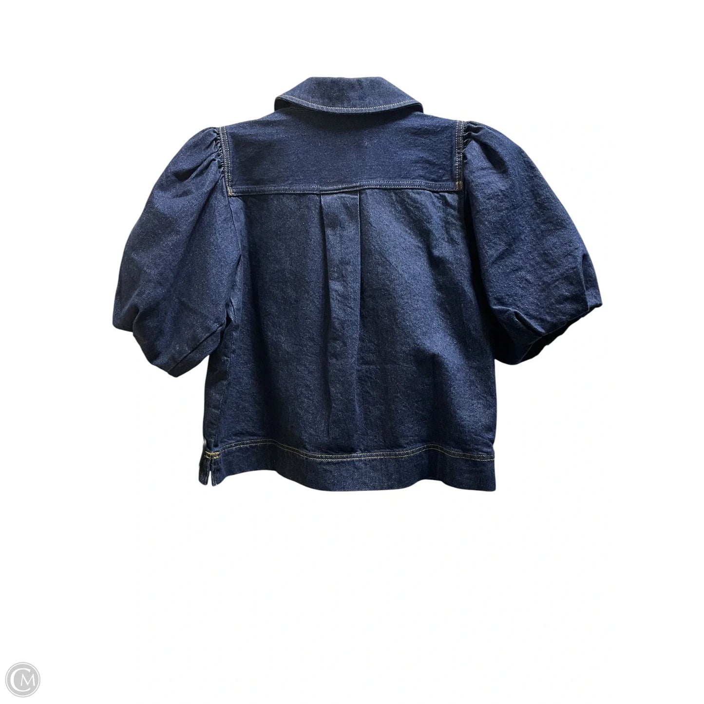 Top Short Sleeve By Loft In Blue Denim, Size: Xs