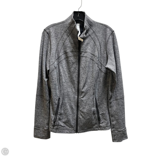 Athletic Jacket By Lululemon In Grey, Size: 12