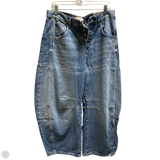 Jeans Wide Leg By Free People In Blue Denim, Size: 8