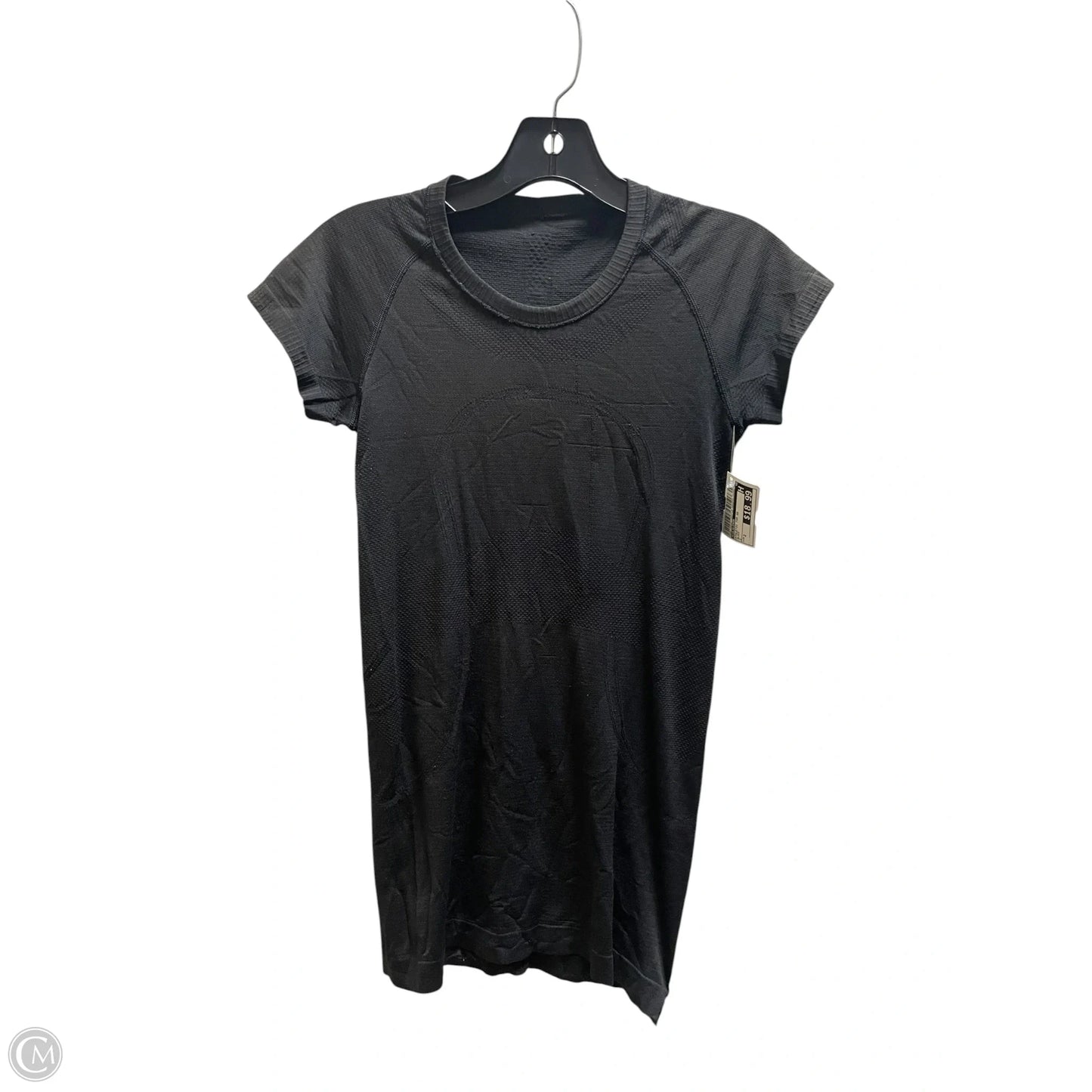 Athletic Top Short Sleeve By Lululemon In Black, Size: 2