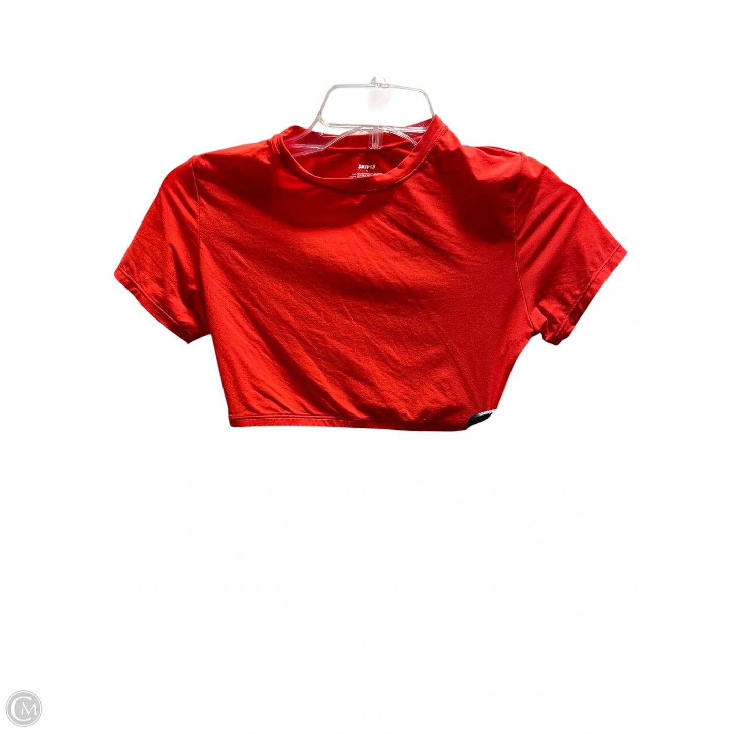 Top Short Sleeve By Skims In Red, Size: S