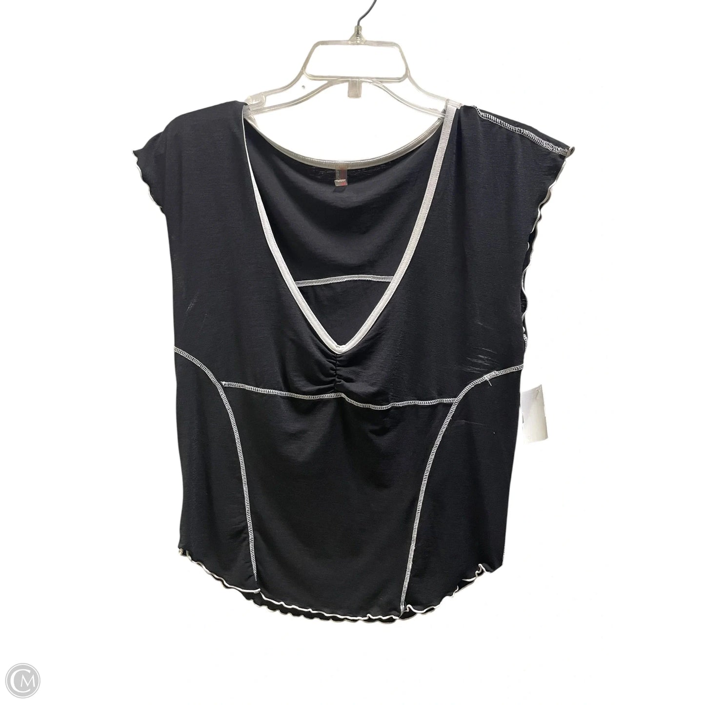 Top Short Sleeve By Free People In Black, Size: L