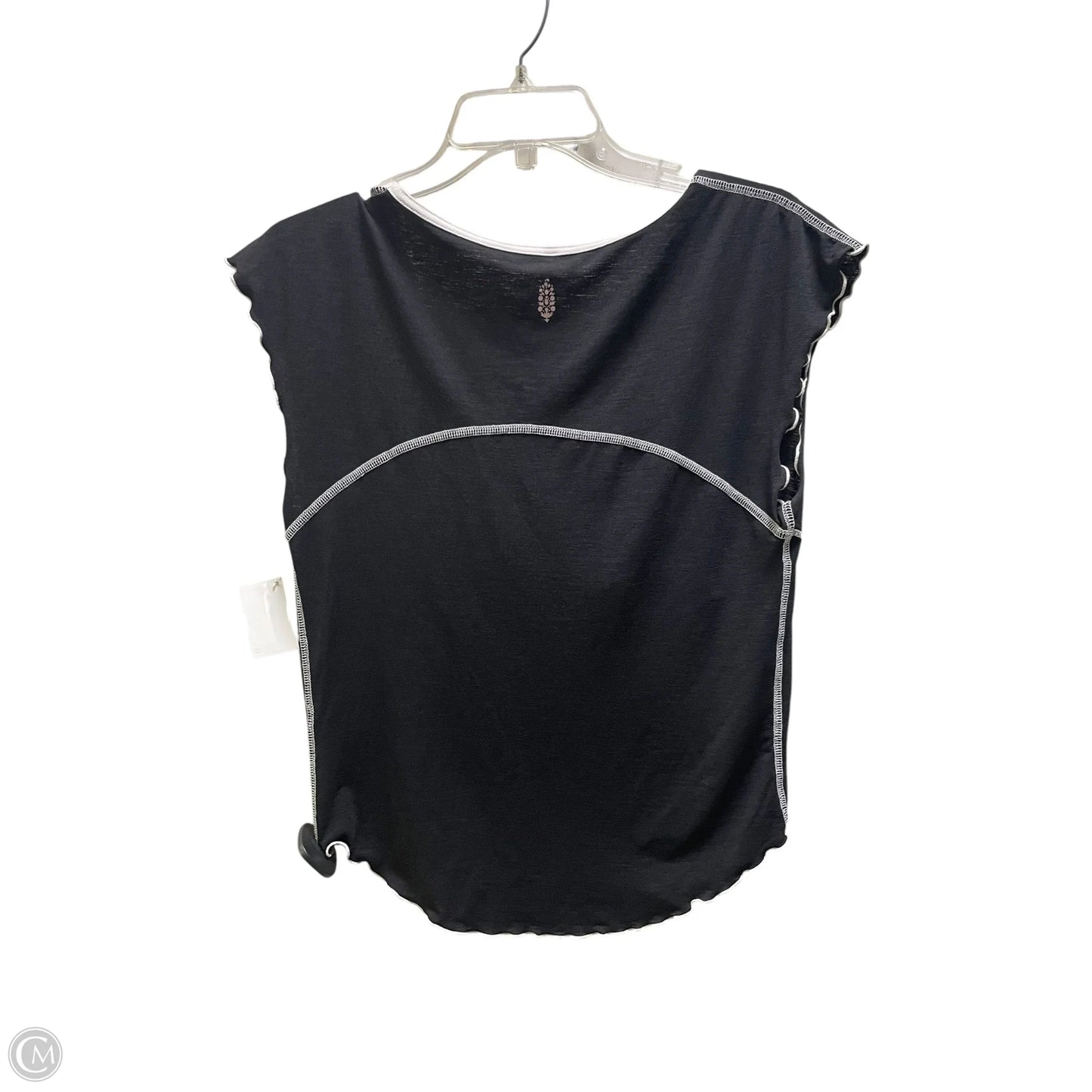Top Short Sleeve By Free People In Black, Size: L