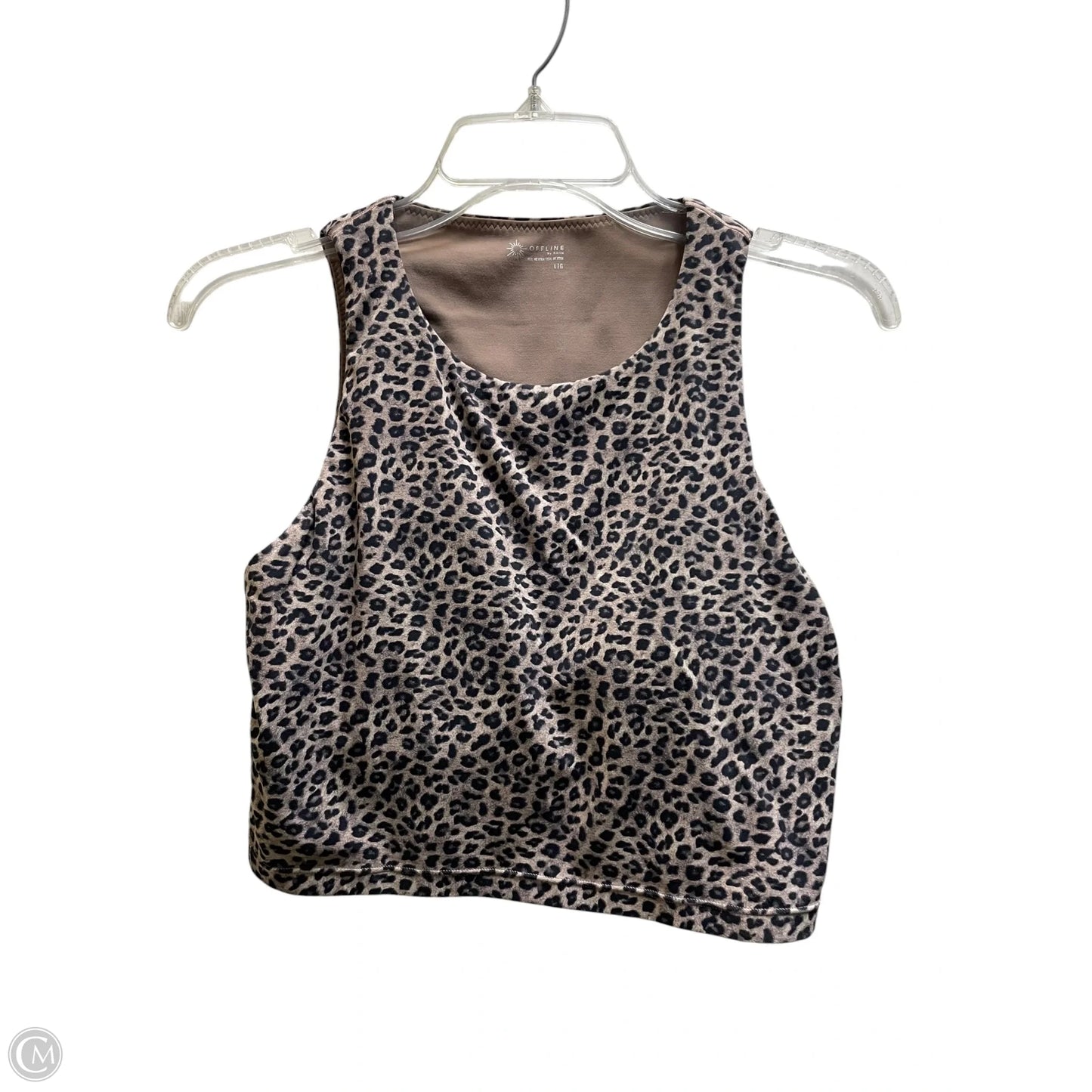 Athletic Tank Top By Offline In Animal Print, Size: L