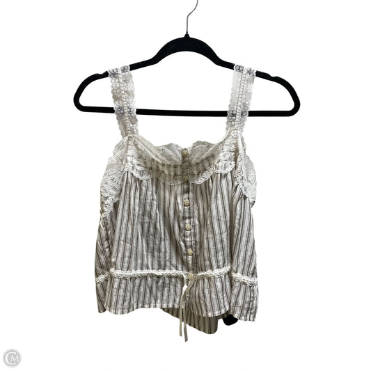 Top Sleeveless By Abercrombie And Fitch In Striped Pattern, Size: M