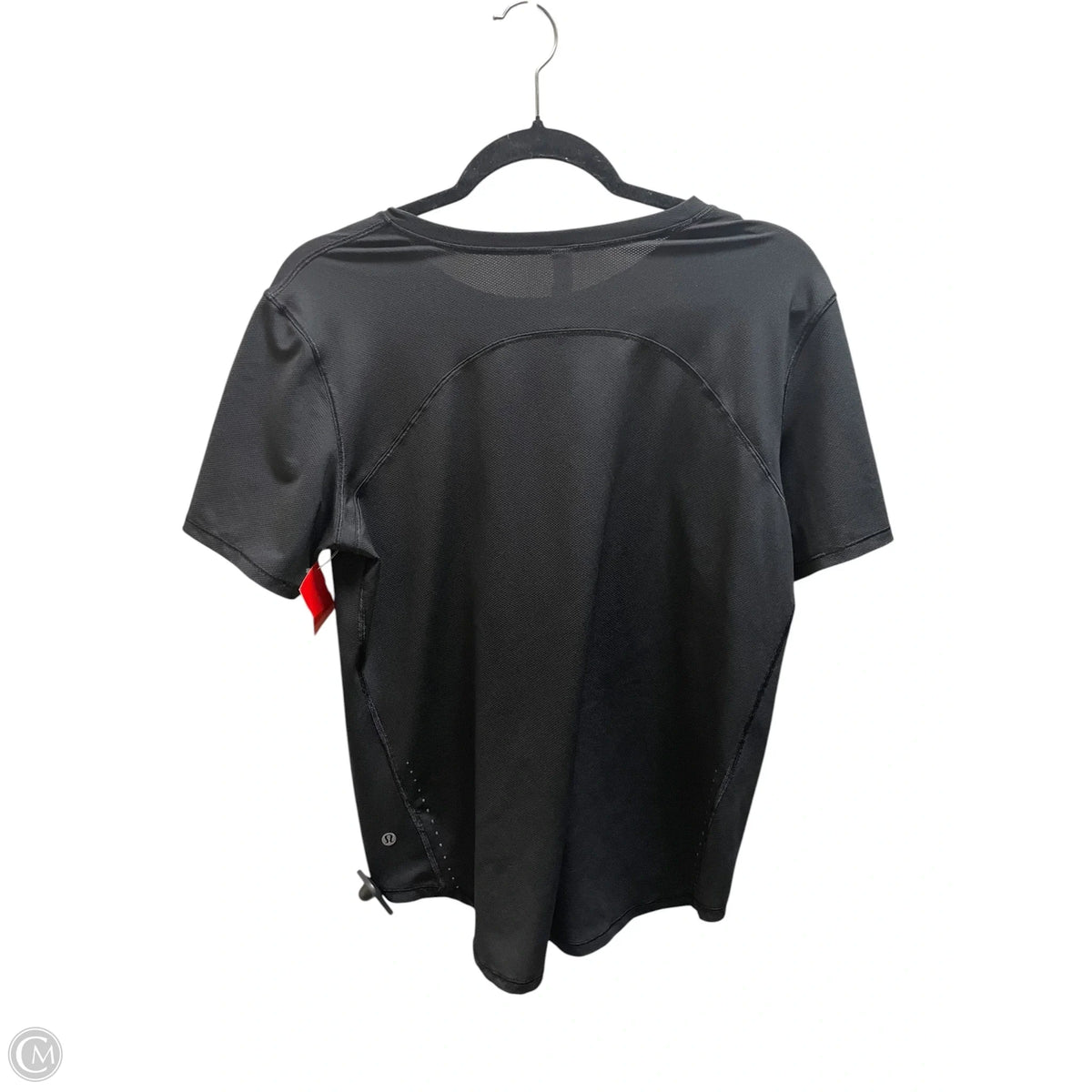 Athletic Top Short Sleeve By Lululemon In Black, Size: 10