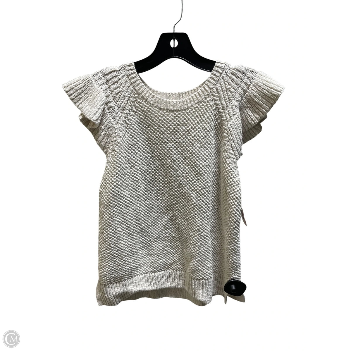 Sweater Short Sleeve By Madewell In Cream, Size: S
