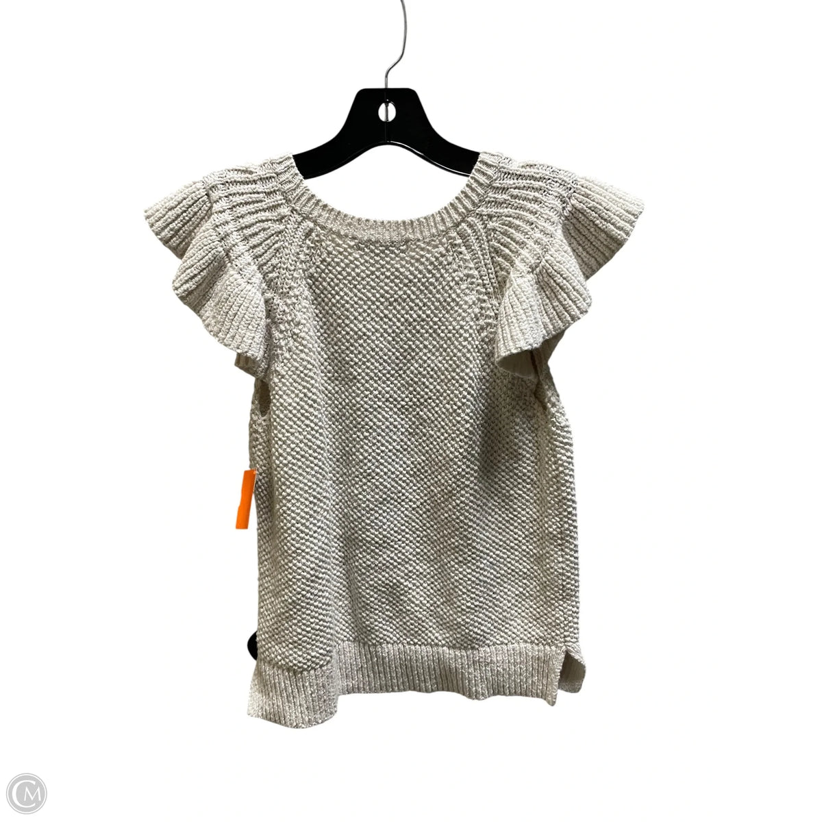 Sweater Short Sleeve By Madewell In Cream, Size: S